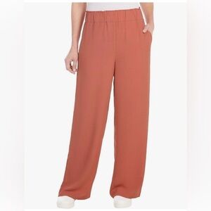 Hilary Radley Women's Wide Leg Crinkle Pants
